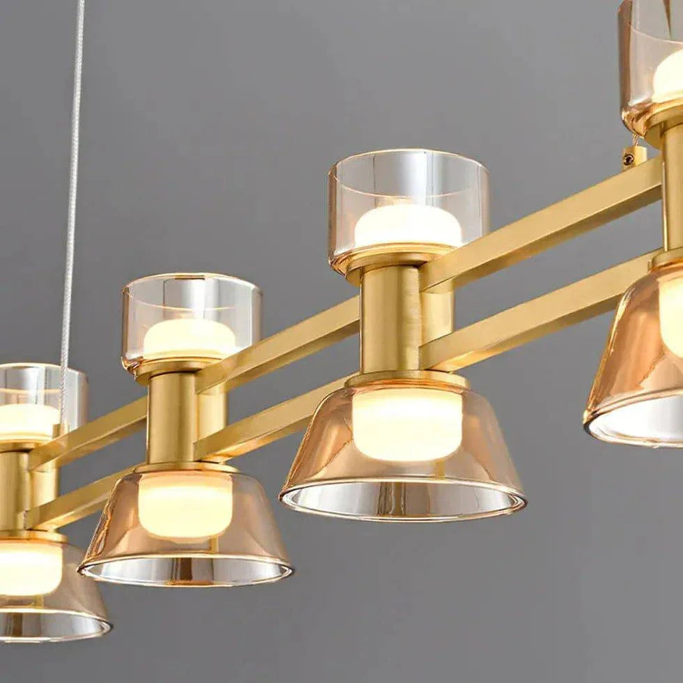 Lustre En Laiton Et Verre Au Design Nordique Moderne - Clowas.fr
