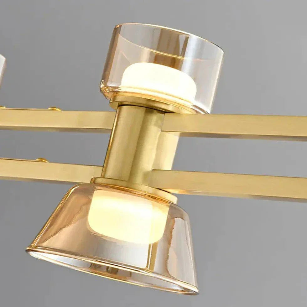 Lustre En Laiton Et Verre Au Design Nordique Moderne - Clowas.fr