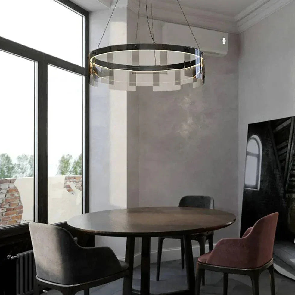 Luminaire Suspension Verre Transparent Nordique Moderne - Clowas.fr