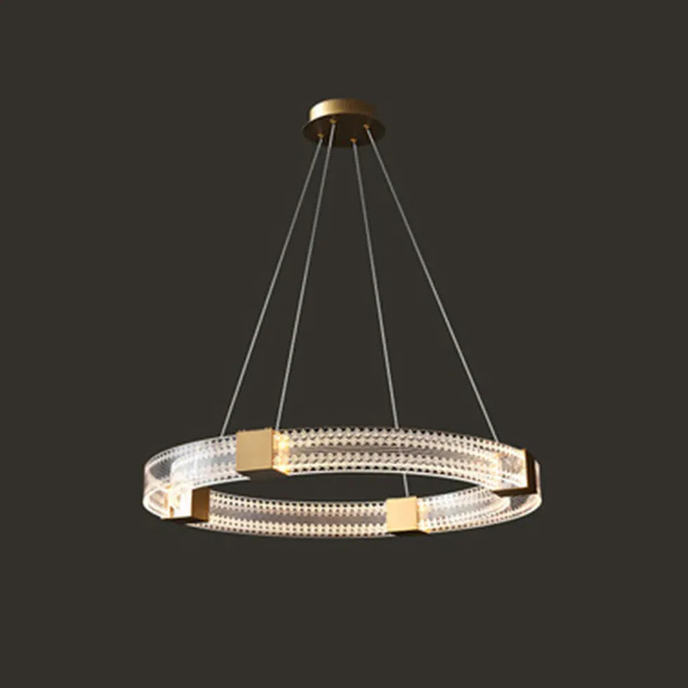 Acrylic Ring Gold LED Pendant Light