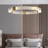 Acrylic Ring Gold LED Pendant Light