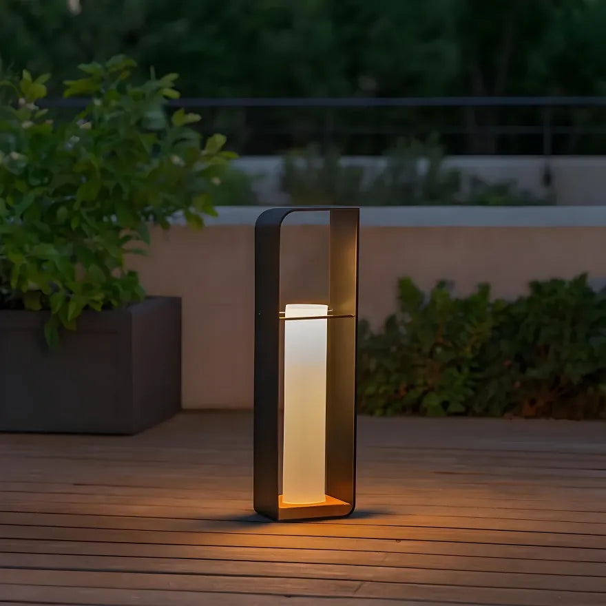 Lampadaire Solaire Simple et Étanche pour Terrasse Extérieure