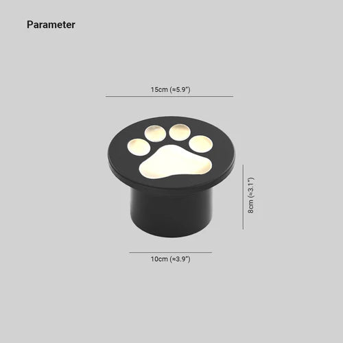 Lampe d'extérieur au sol en forme de patte de chat