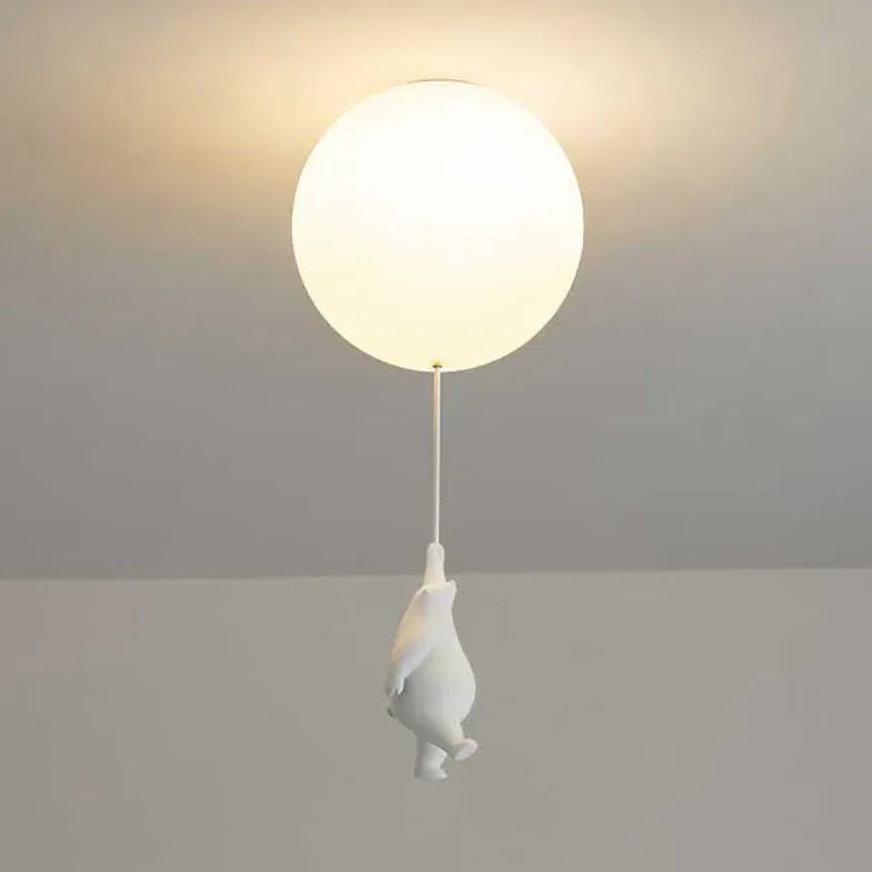 Cloud Bear Bedroom White Flush Ceiling Lights