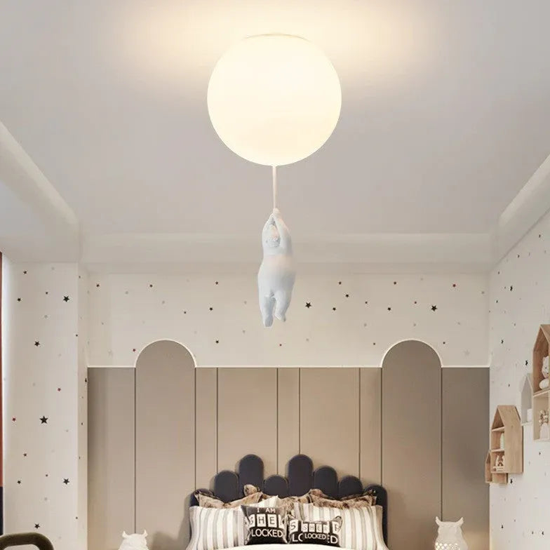 Cloud Bear Bedroom White Flush Ceiling Lights