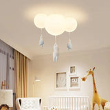 Cloud Bear Bedroom White Flush Ceiling Lights