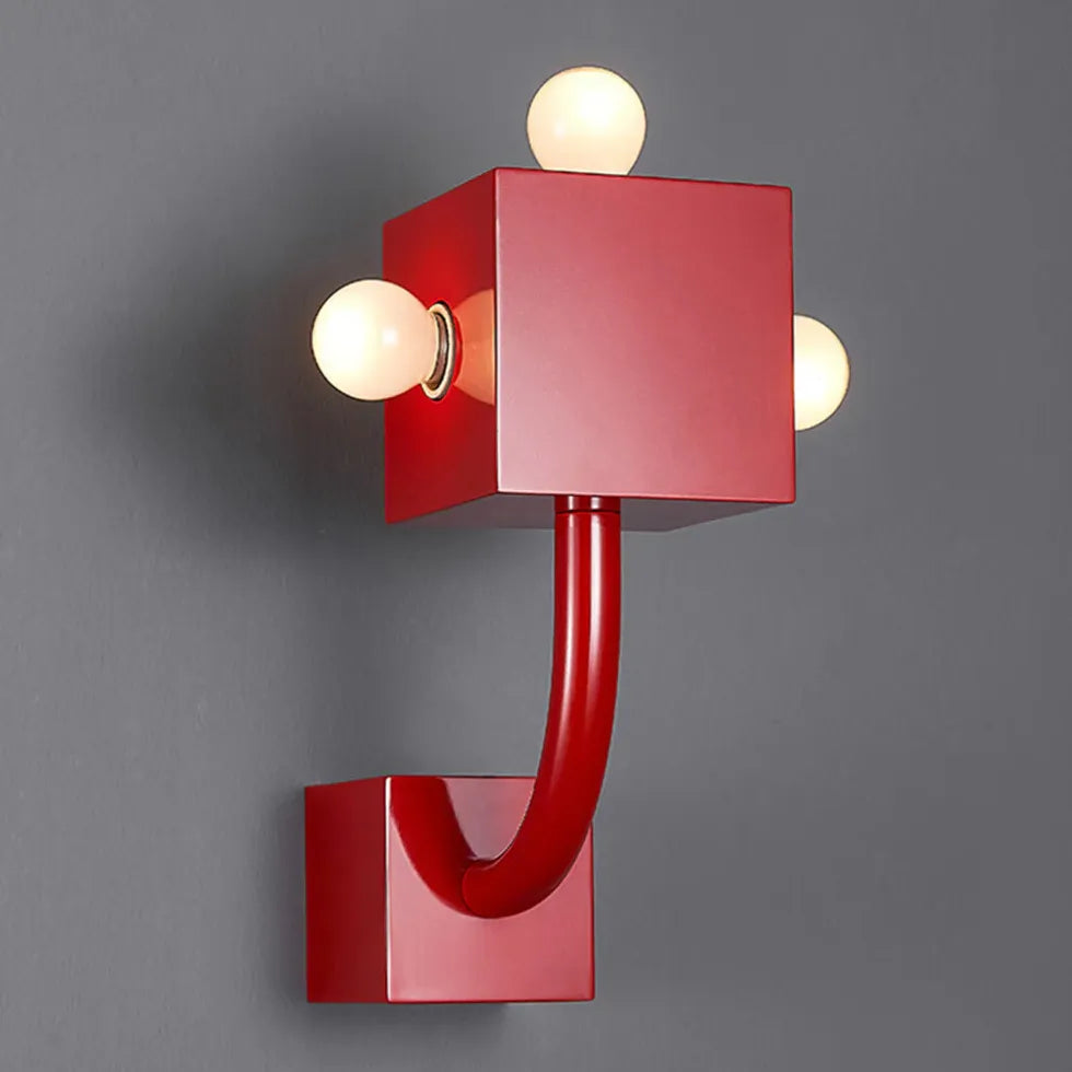 Red Cube Creative Modern Wall Lights