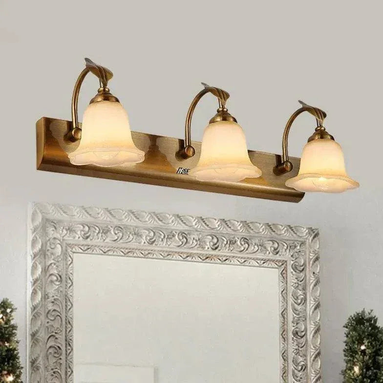 Applique Murale Miroir Led De Salle De Bain Dorée - Clowas.fr