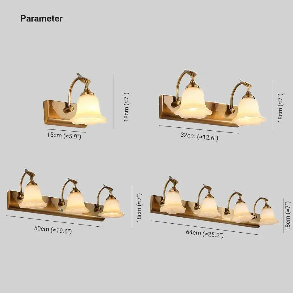 Applique Murale Miroir Led De Salle De Bain Dorée - Clowas.fr