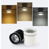 Luminaire industriel noir LED rond moderne