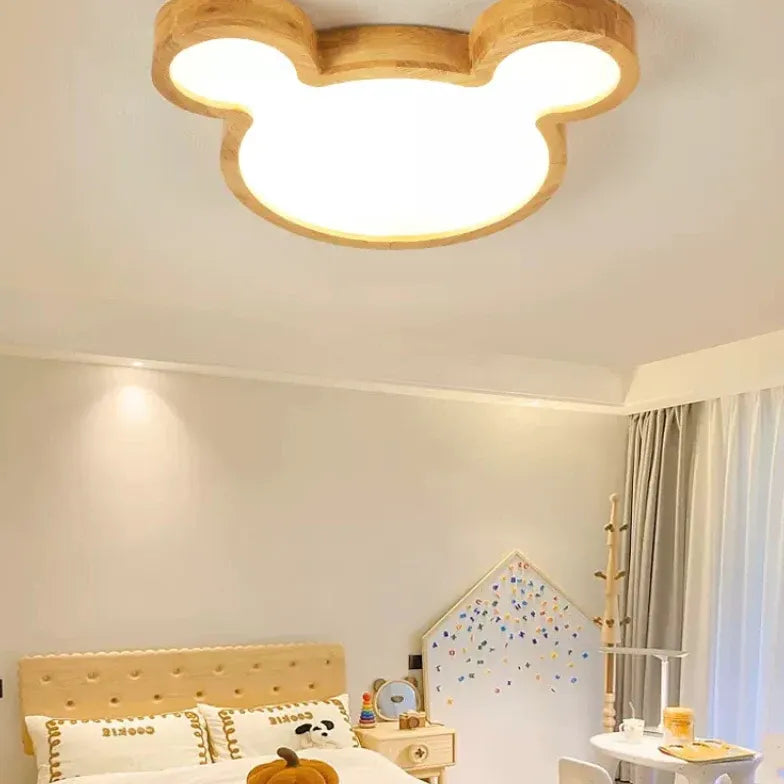 Wooden Star-Shaped Children's Ceiling Light