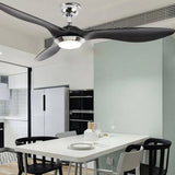 Minimalist Black Ceiling Fan with Light