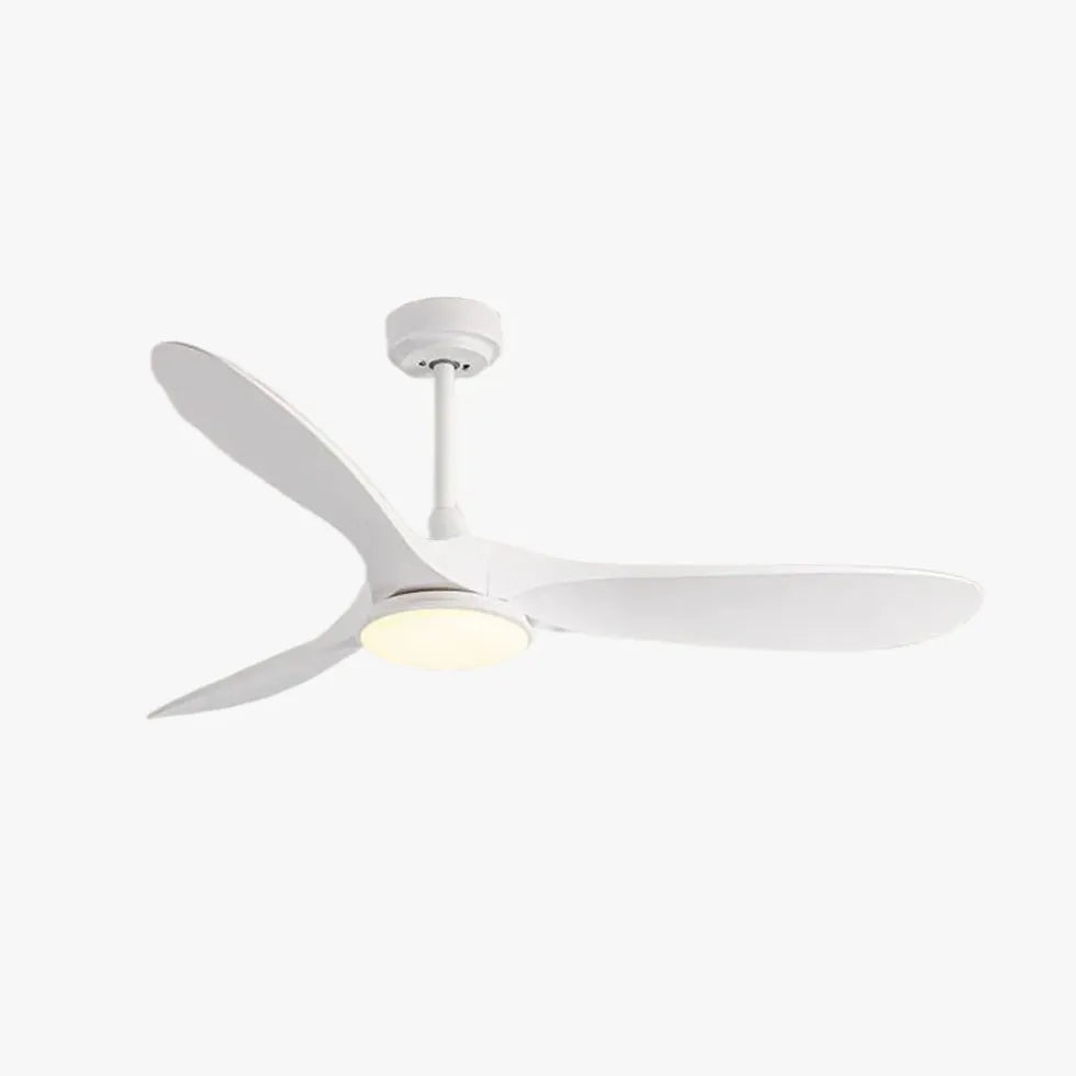 Three-Blade Streamlined Minimalist Ceiling Fan with Light