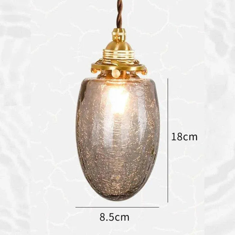 Gold Geometric Glass Bedroom Pendant Light