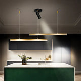 Linear Gold Minimalist Kitchen Pendant Light