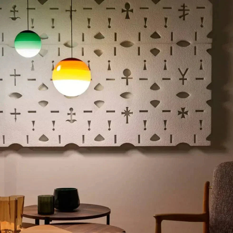 Lampes Sphériques Design Suspendues À Ligne Colorée - Clowas.fr