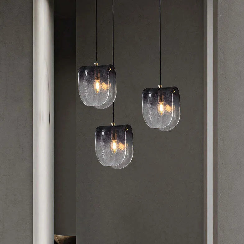 Black Gradient Glass Modern Pendant Light