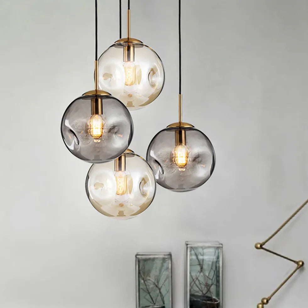 Suspension moderne en verre bulle pour chambre