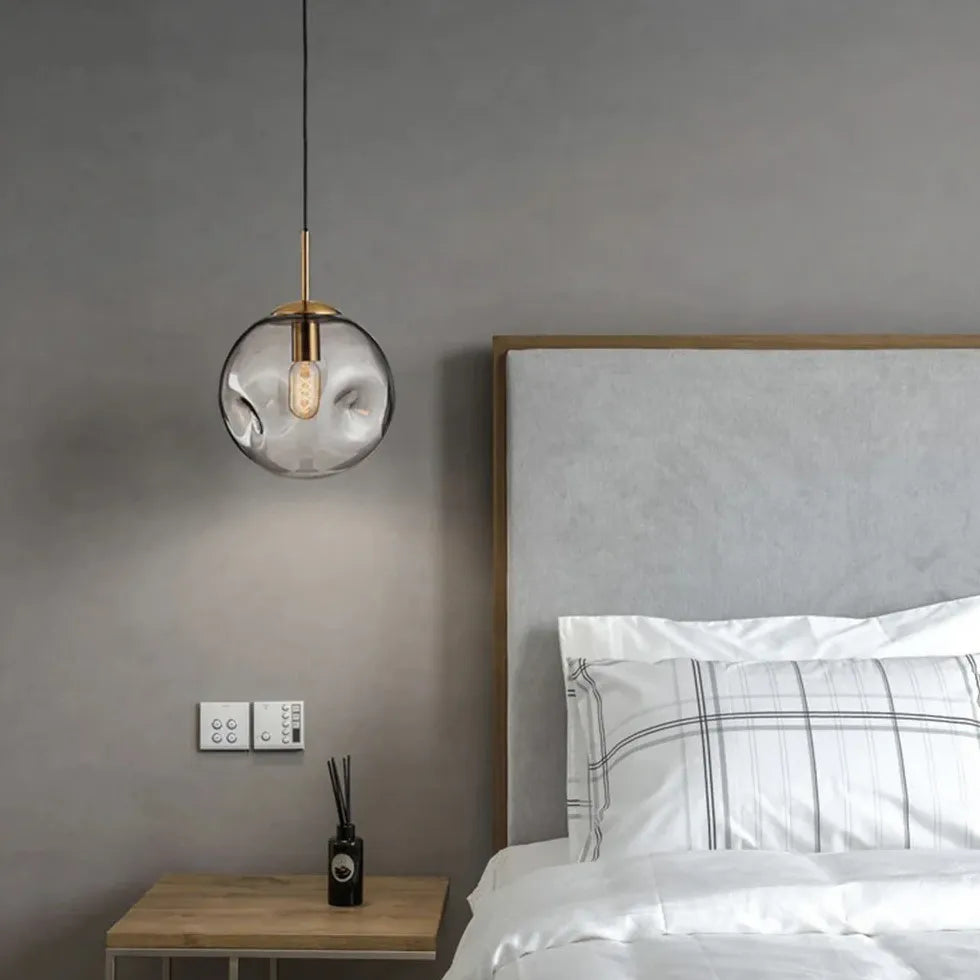 Suspension moderne en verre bulle pour chambre