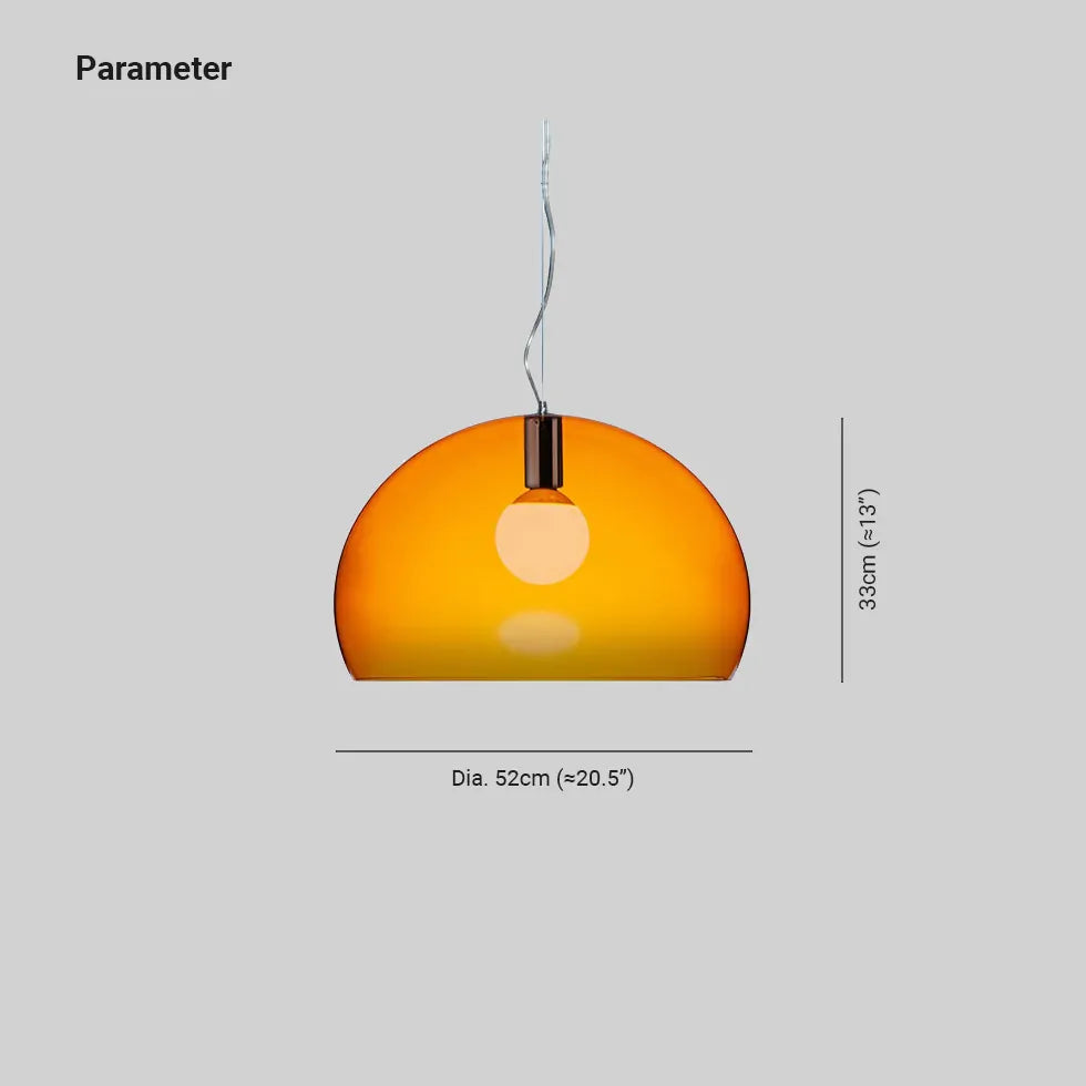 Verre semi-circulaire orange Lumière moderne