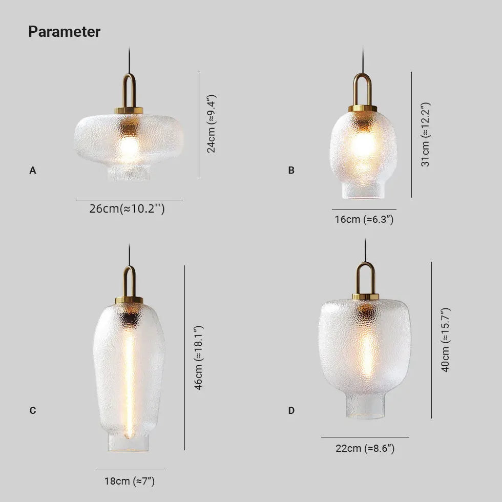 Lustre en verre rond créatif moderne