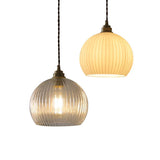 Luminaire suspension boules verre style nordique rétro