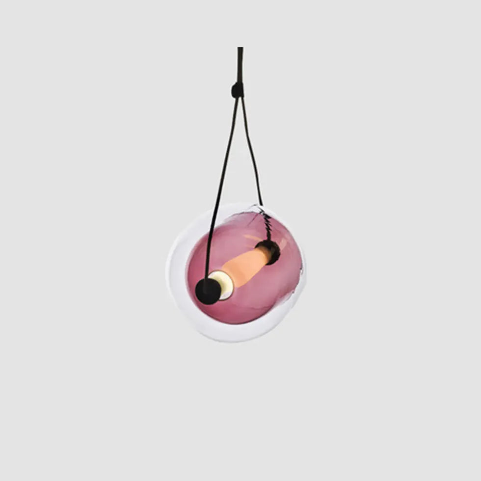 Spherical Modern Transparent Glass Pendant Light