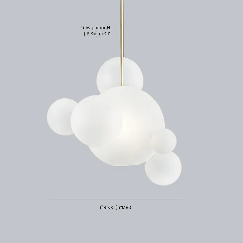 Bubble Clear Glass Gold Pendant Light