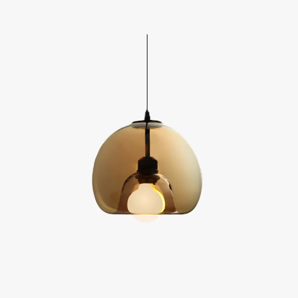 Brown Adjustable Glass Modern Pendant Light