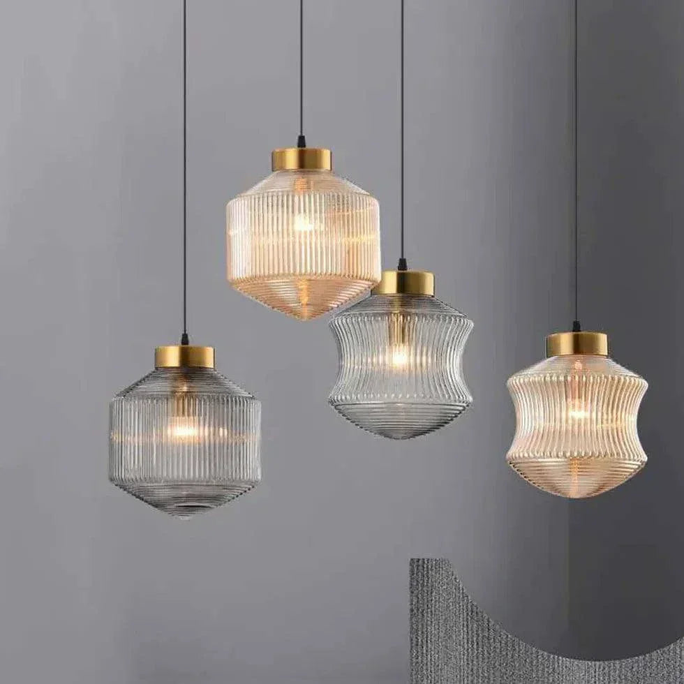 Suspension Verre Fumé Vintage Créative Minimaliste Nordique - Clowas.fr