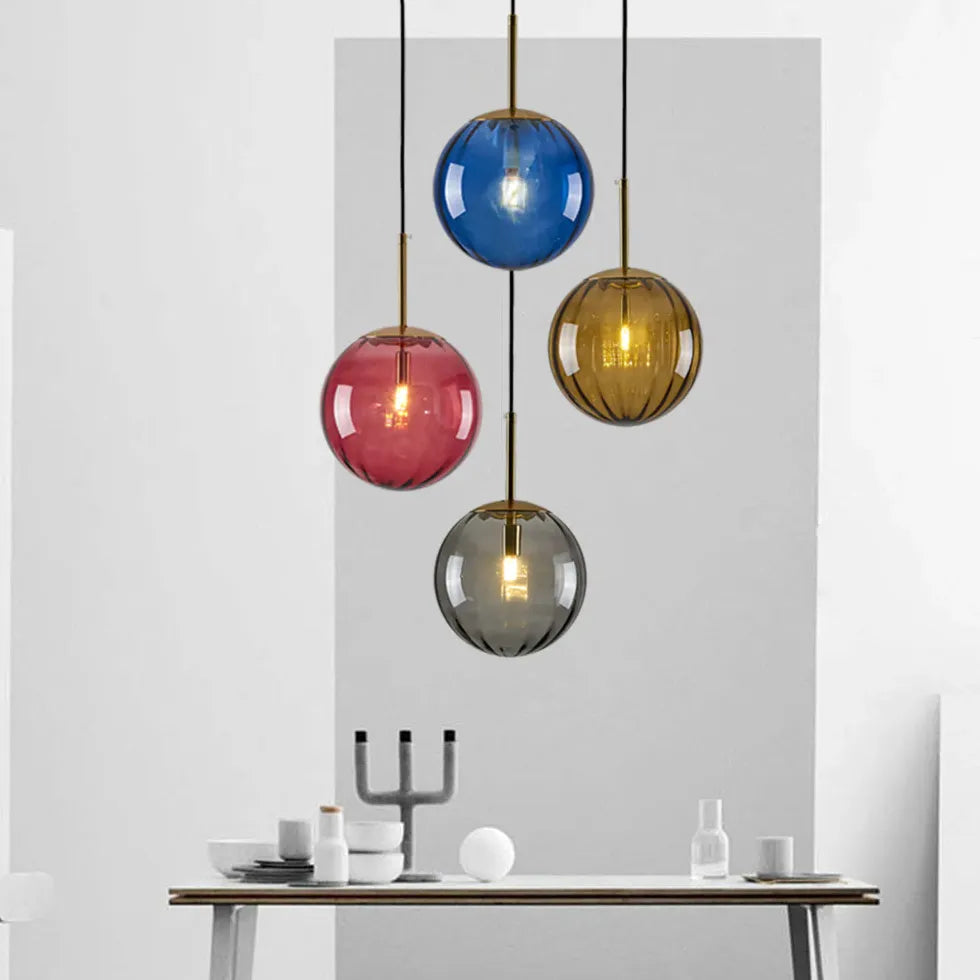 Suspension verre design pour chambre nordique