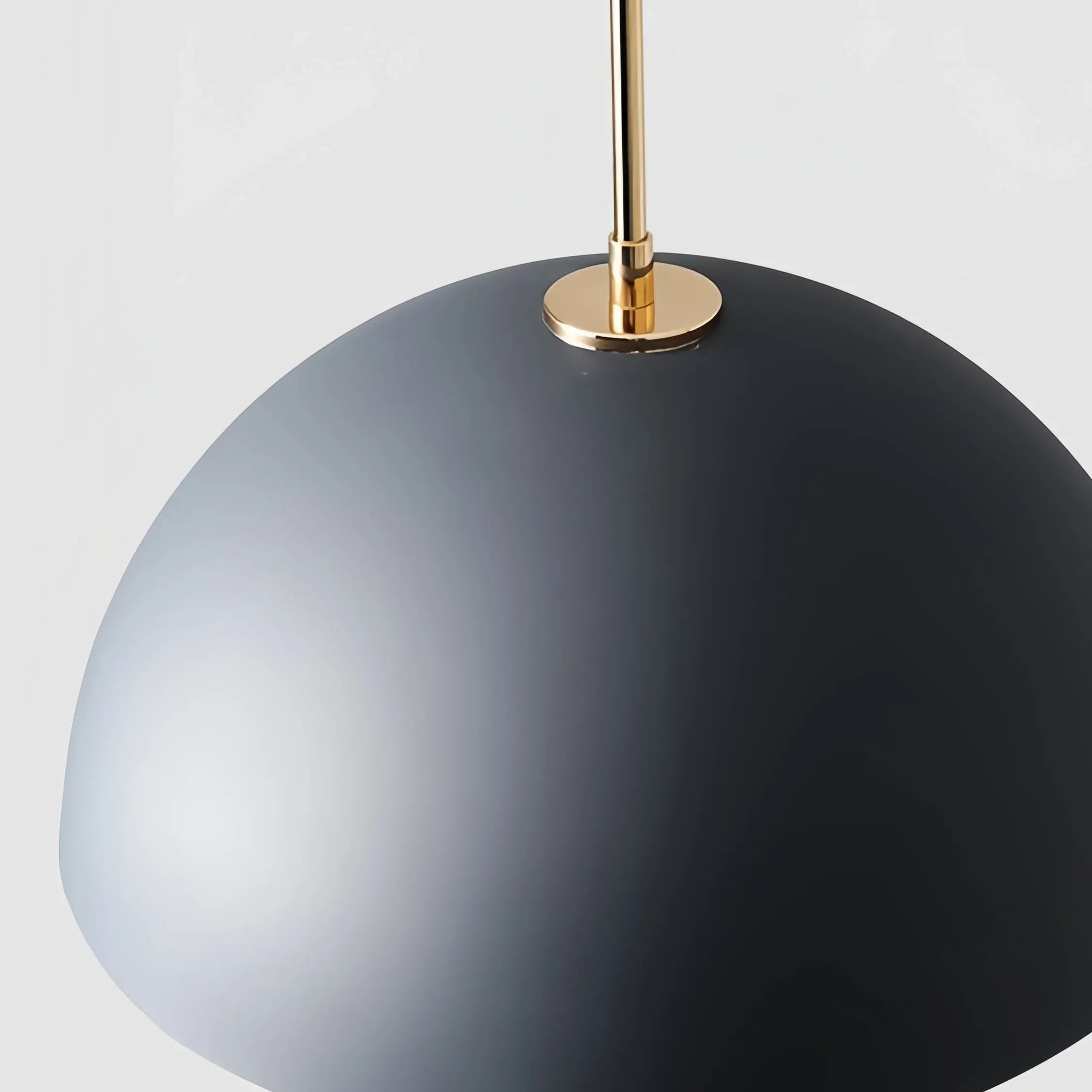 Lustre noir rond créatif suspendu minimaliste