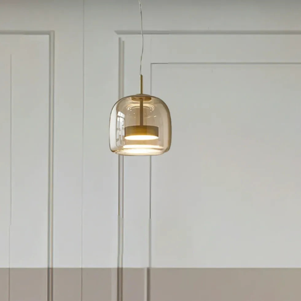 Disc-Shaped Dining Modern Glass Pendant Light