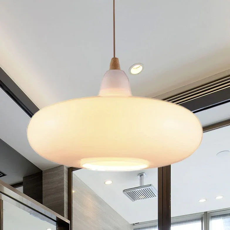 Matte Frosted White Glass Minimalist Pendant Light