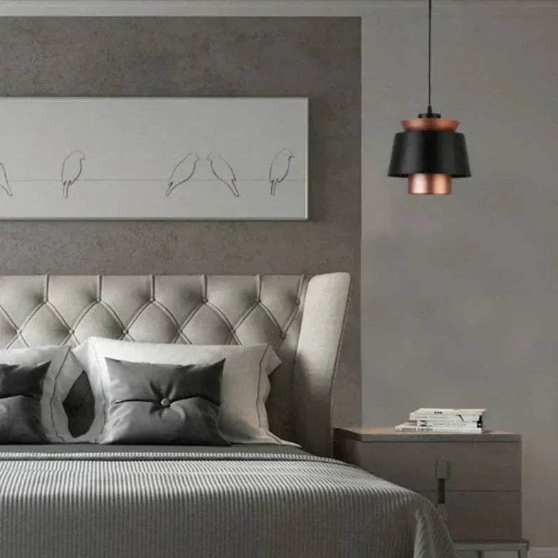 Lustre Fer Noir Créatif Minimaliste Suspendu - Clowas.fr