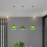 Green Vintage Glass Living Room Pendant Light