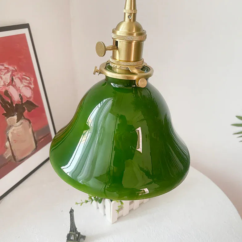 Green Vintage Glass Living Room Pendant Light