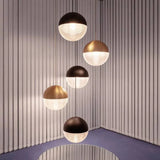 Suspension Boule Noire Verre Minimaliste Nordique - Clowas.fr