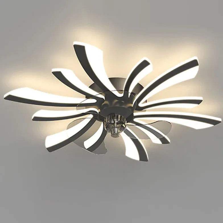 Ventilateur LED en forme de fleur pour chambre