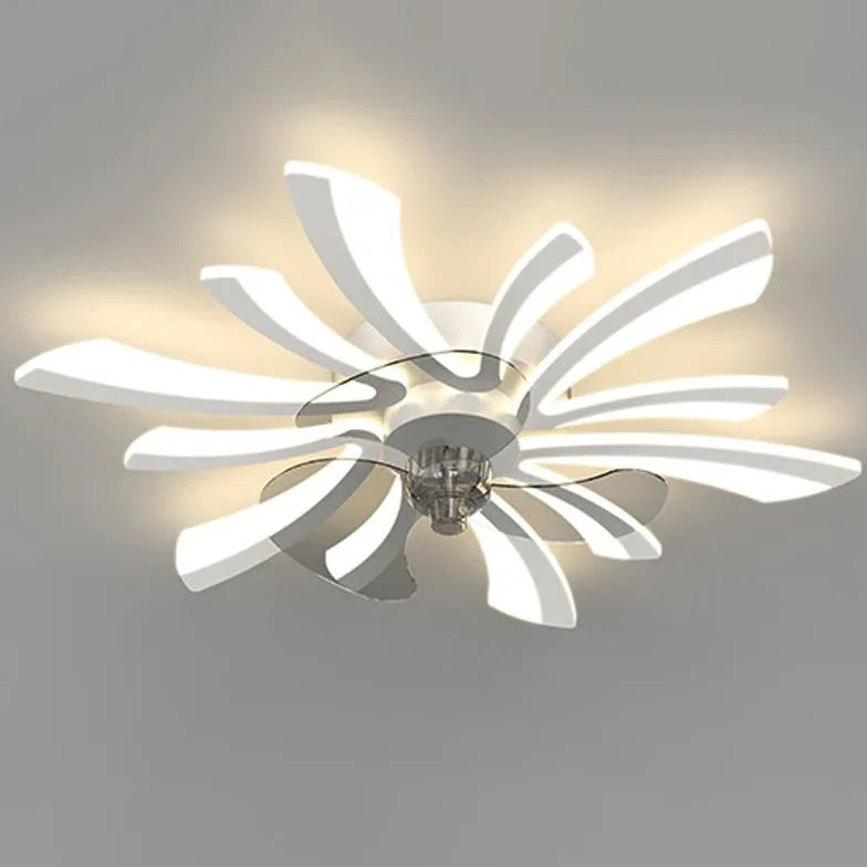 Ventilateur LED en forme de fleur pour chambre