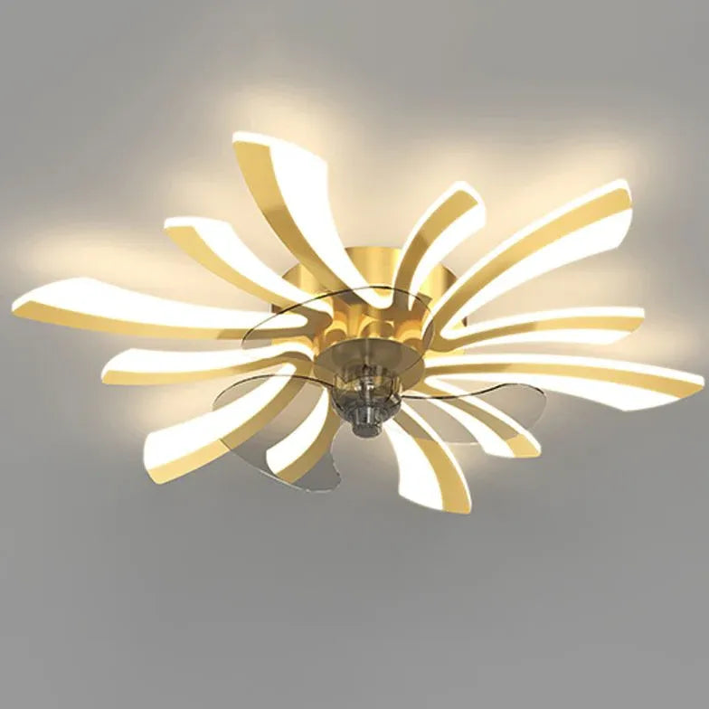 Ventilateur LED en forme de fleur pour chambre