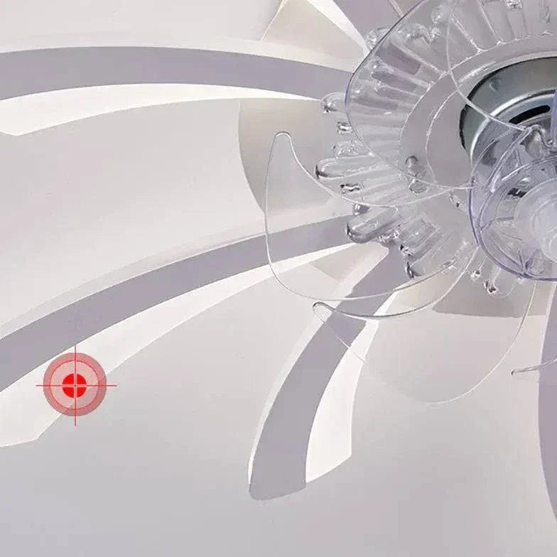 Ventilateur Plafonnier Led Fleur Blanche Pour Chambre - Clowas.fr
