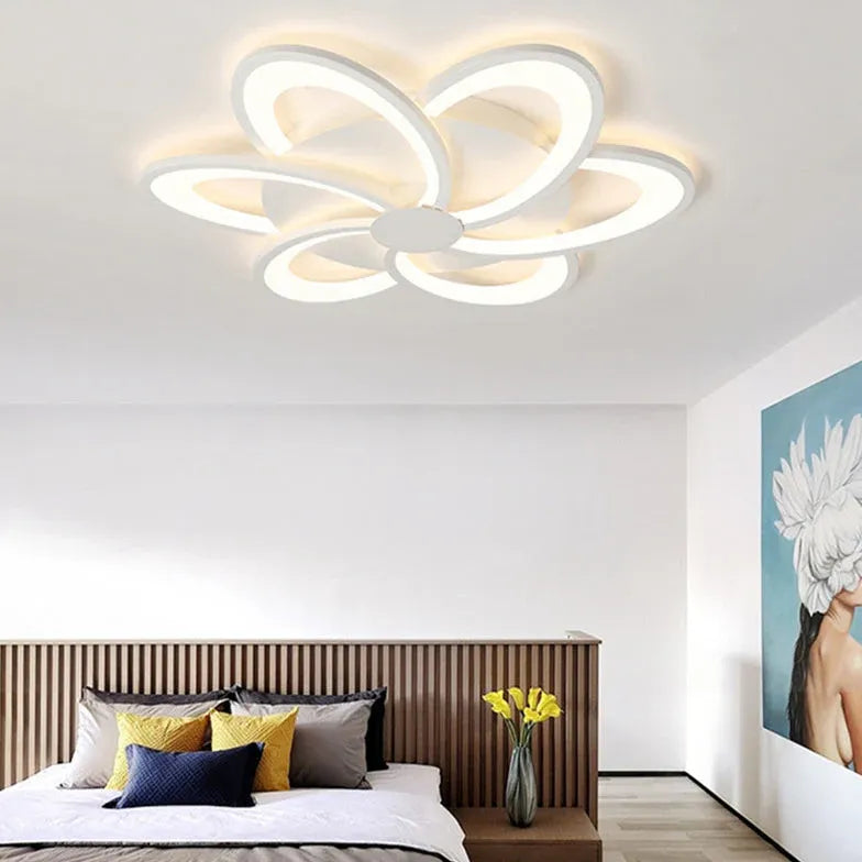 Flower-Shaped Modern White Bedroom Ceiling Light