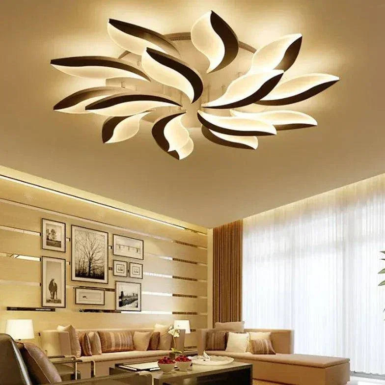 Plafonnier Design Noir Moderne Acrylique Lumineux Salon - Clowas.fr