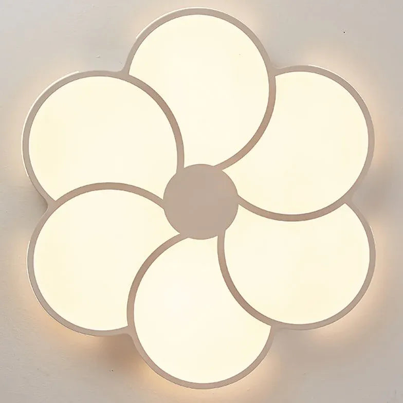 Flower-Shaped White LED Pendant Light