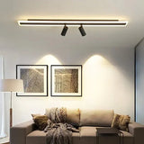 Rectangular Black LED Living Room Ceiling Light