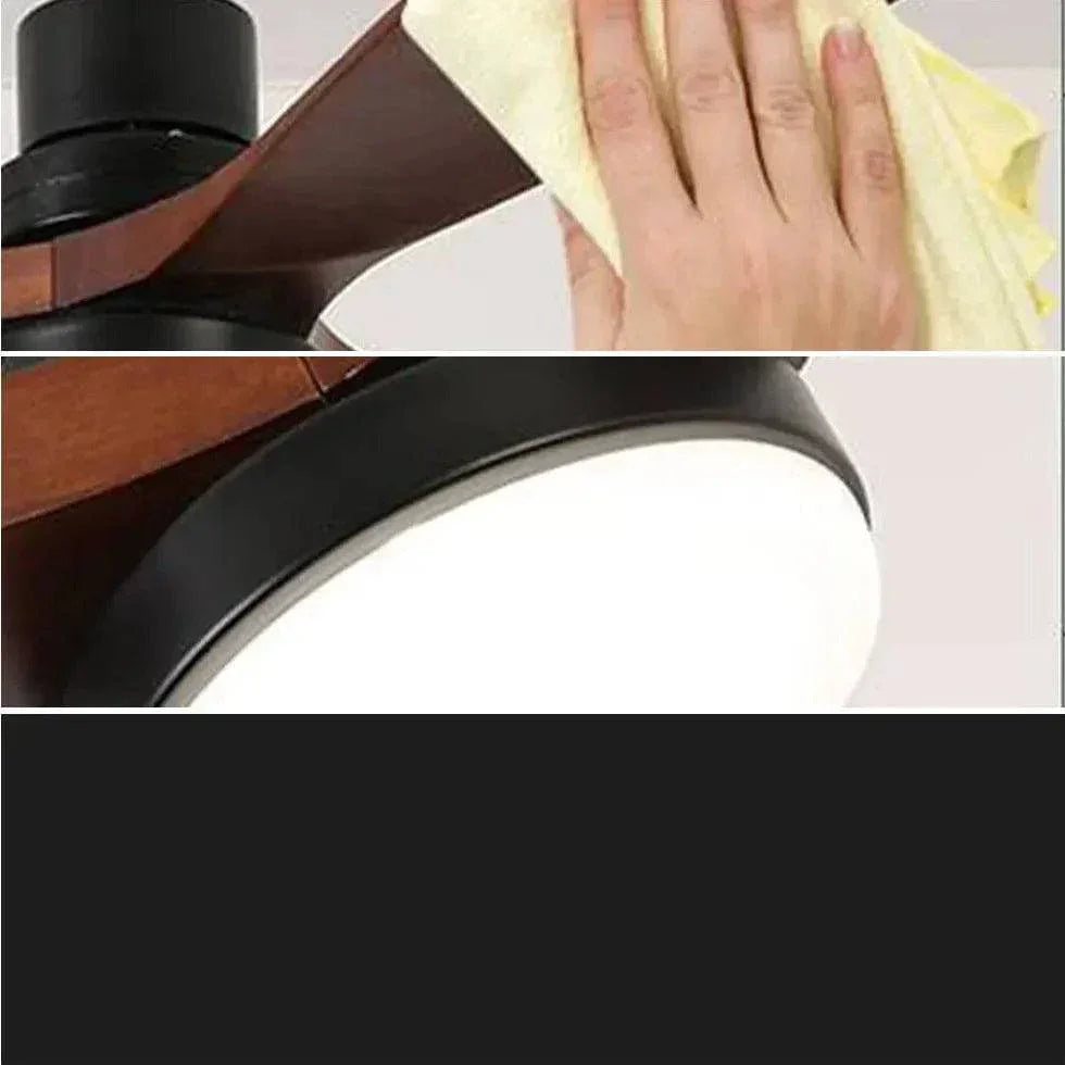 Ventilateur De Plafond Rétro En Bois Massif - Clowas.fr