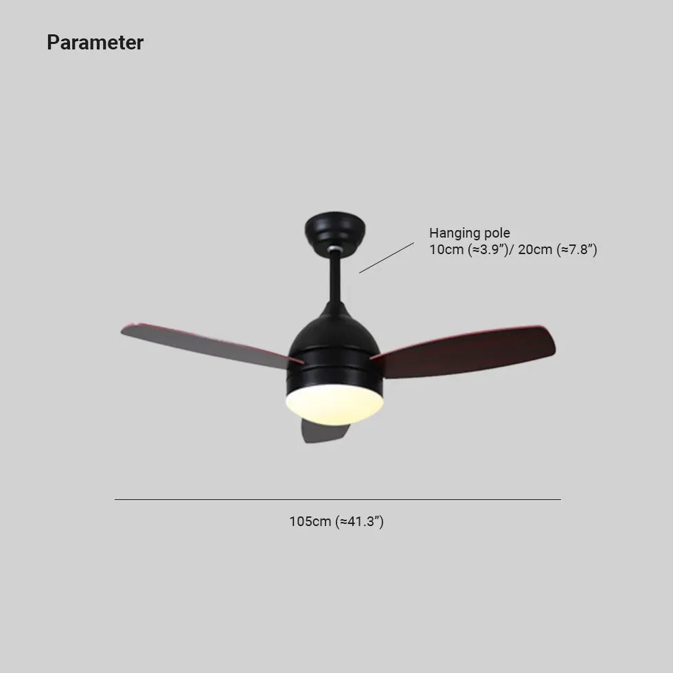 Dimmable Modern Dining Room Ceiling Fan Light