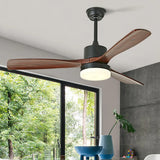 Black Black Industrial Living Room Fan Light