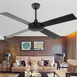 Black Metal Four-Leaf Ceiling Fan Light